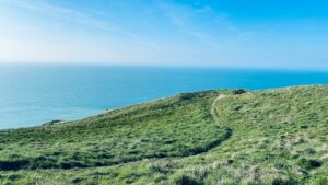 scenic coastal view of etretat cliffs in france